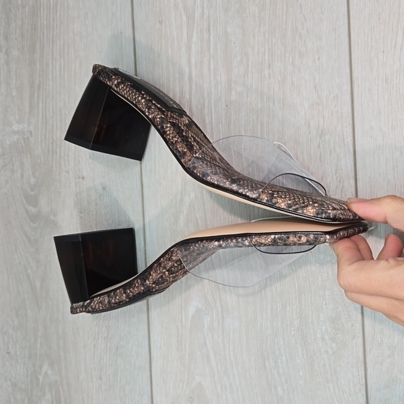 NEW Good American Women Square Toe Slide Heels Sandals shoes sz 6.5 - Picture 11 of 14